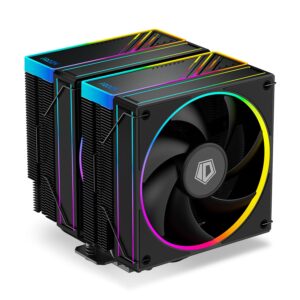 ID-COOLING FROZN A620 ARGB - 6.1" Height Black Dual-Tower Air CPU Cooler with ARGB Lighting, 6×Ф6mm Heatpipes, Dual 120x120x25mm FDB Fans, TDP 270W, ARGB Adjustable, Intel & AMD (154mm in Height)