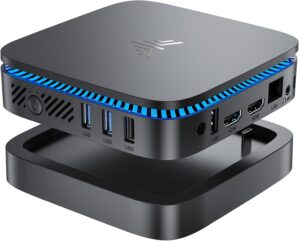KAMRUI AK1PLUS Mini PC with Windows 11, 12th Gen N95 Processor(Up to 3.4GHz), Mini Desktop Computers 8GB DDR4 256GB SSD Support 2.5" SSD, Dual 4K Display, WiFi/BT for Business, Office, Home Server