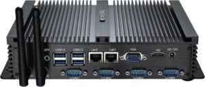KINGDEL Powerful Mini PC, Fanless Industrial PC, i5 Dual Core CPU, 8GB RAM, 128GB SSD, 2xNICs, 4xUSB 3.0, 4xCOM RS232, HD Port, Metal Case