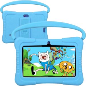 Kids Tablet, 7 inch 32GB Android Tablet for Kids, Toddler Tablet with Bluetooth, WiFi, Parental Control, Dual Camera, GMS, Shockproof Case, Kids App Pre-Installed (Blue)