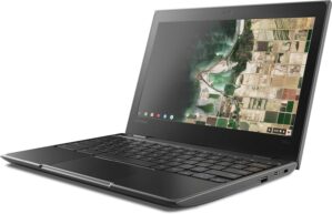 Lenovo 100e 81ER000BUS 11.6" HD Chromebook, Intel Dual-Core Celeron N3350 1.1 GHz up to 2.4 GHz, 4GB RAM, 16GB SSD, Bluetooth, USB Type C, 802.11ac, Webcam, Chrome OS (Renewed)