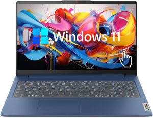 Lenovo IdeaPad 3 Laptop, 15.6" FHD Touchscreen, Intel Core i5-1155G7, 24GB RAM, 1TB SSD, Webcam, HDMI, Wi-Fi 6, Windows 11 Home, Blue