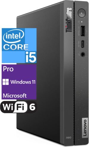 Lenovo ThinkCentre Tiny 50q Intel Octa Core i5-13420H (Beats Intel i7-1260P), 32GB RAM, 1TB NVMe, DisplayPort, HDMI, WiFi 6 + BT, RJ-45, W11P, Business Desktop