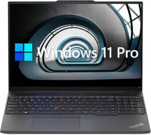 Lenovo ThinkPad E16 Business Laptop, 16" WUXGA Display, AMD Ryzen 5 7530U (Beat i7-1165G7), 40GB RAM, 1TB PCIe SSD, Webcam, HDMI, RJ-45, Fingerprint Reader, Wi-Fi 6, Windows 11 Pro, Black