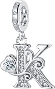 Letter Charms for Pandora Bracelets Silver Alphabet Initial Charms Bead Pendant Jewelry Gift for Women