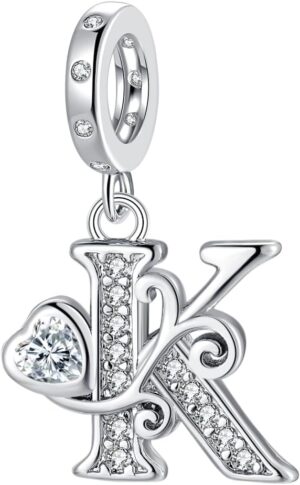 Letter Charms for Pandora Bracelets Silver Alphabet Initial Charms Bead Pendant Jewelry Gift for Women