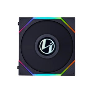 Lian Li UNI Fan TL LCD 120-1.6” LCD Screen with Infinity Mirror ARGB Fan -Support MP4 / GIF/JPG/PNG -FDB Bearing- Daisy-Chain Style - Black- Single Pack- Without Controller - (12TLLCD1B.US)