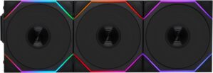 Lian Li UNI Fan TL - Wireless 120 - Triple Pack - 2.4 GHz Wireless Signal for RGB & Fan Control - Daisy Chain & Infinity Mirror Design - Controller Included and Required - Black (12TL1W3B)