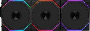 Lian Li UNI Fan TL – Wireless 120 – Triple Pack – 2.4 GHz Wireless Signal for RGB & Fan Control – Daisy Chain & Infinity Mirror Design – Controller Included and Required – Black (12TL1W3B)