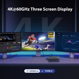 Linux Mini PC, Intel 12th N100 16GB DDR4 RAM 512GB SSD Linux Server Computers Preinstalled Ubuntu 22.04,Support 4K Triple Display/USB3.2/WiFi 5/2.5GbE