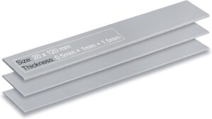 M.2 3 Pack 13W/m.k Thermal Pads, 70 x 20mm 0.5mm 1mm 1.5mm Highly Efficient Thermal Conductivity Silicone Cooling Pads for Laptop Heatsink CPU GPU SSD IC LED Cooler