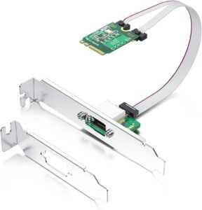 M.2 A+E Key 2.5G Gigabit Ethernet Network Card, 18-cm Cable Length