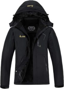 MOERDENG Women’s Waterproof Ski Jacket Warm Winter Snow Coat Mountain Windbreaker Hooded Raincoat Jacket