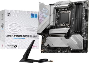 MSI MPG B760M Edge TI WiFi Gaming Motherboard (Support 14th/13th/12th Gen Intel Processors, LGA 1700, DDR5, PCIe 5.0, M.2 Slots, 2.5Gbps LAN, USB 3.2 Gen2, HDMI/DP, Wi-Fi 6E, Bluetooth 5.3, mATX)