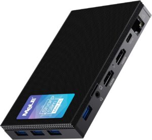 MeLE Quieter2Q Fanless Mini PC, Celeron J4125 8GB 128GB Micro Computer, Small Desktop with Gigabit Ethernet PXE Dual HDMI 4K Unlock BIOS on Industrial Astrophotography Webcast Office