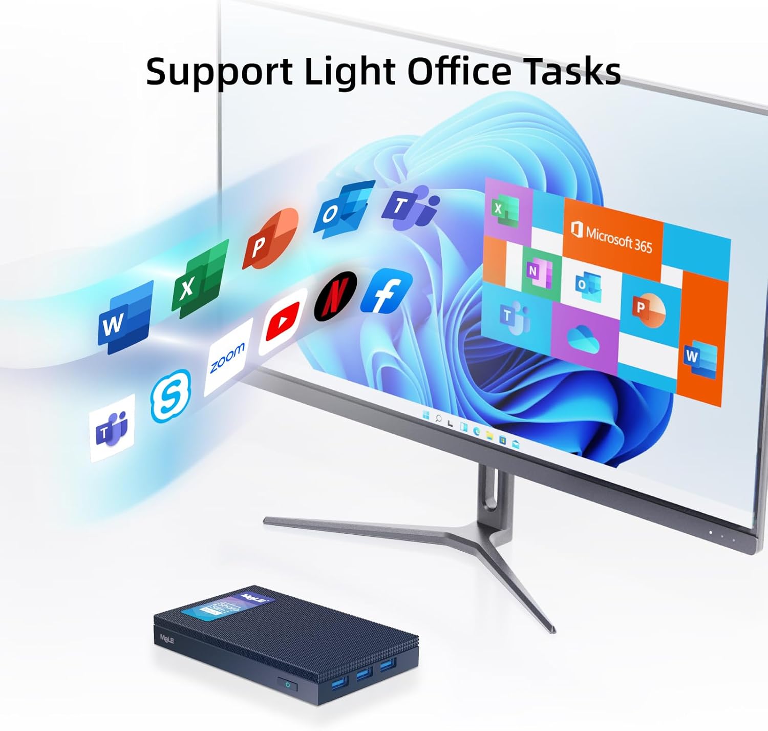 MeLE Quieter2Q Fanless Mini PC, Celeron J4125 8GB 128GB Micro Computer, Small Desktop with Gigabit Ethernet PXE Dual HDMI 4K Unlock BIOS on Industrial Astrophotography Webcast Office - Image 2