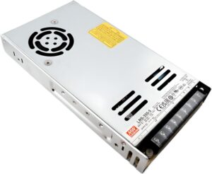 Mean Well LRS-350-5 Enclosed 300W 60A 5V AC/DC Power Supply High Efficiency, Adjustable Output, Cooling Fan, Wide Input Voltage, Comprehensive Protections Ideal for Industrial, LED, A/V Applications