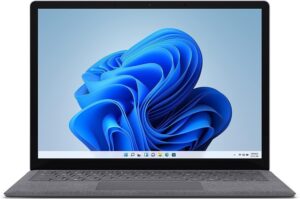 Microsoft Surface Laptop 4 – i7-1185G7 16GB RAM, 512GB SSD, 13.5″ High-Performance Touchscreen Windows 11, Lightweight with Sleek Design Platinum 5EI-00019 (Renewed)