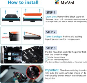 MxVol Compatible 32A 30X 30A Toner Cartridge Replacement for HP CF230X CF230A Toner 2-Pack CF232A 1-Pack for Pro M203dw M203dn MFP M227fdw M227fdn Printer