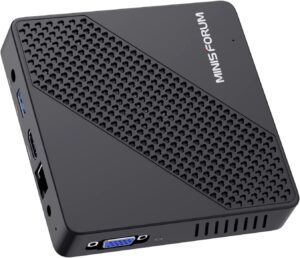 N40 Mini PC Fanless Celeron N4020,up to 2.8GHz with 4GB DDR4/64GB eMMC RAM Mini Desktop Computer, Support 4K UHD, VGA Port,2.4G/5.8G WiFi&BT4.2,3xUSB3.0 Ports,1x SD Card Slot for Business Home Office