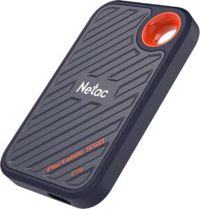 Netac 2TB Extreme Portable NVMe SSD Up to 2000MB/s Read 1700MB/s Write Speed USB 3.2 Gen.2 Business Travel Drive Essential External Solid State Drives Supports Win to Go, ZX20