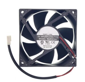 New Cooling Fan for PL80S12H DC 12V 0.17A 2-Wire Size: 80x80x25mm.