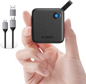 ORICO Portable SSD 256 GB with 2 in 1 USB C Cable, External Solid State Drives, Up to 460MB/s, Status Indicator, Reliable Storage for USB-C Smartphone, Tablet, PC – B5PLUS