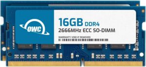 OWC 32GB (2X16GB) DDR4 RAM Compatible with Synology NAS Rackstation RS822+ and RS822RP+ 2666MHz PC4-21300 CL19 ECC Unbuffered SODIMM 2Rx8 1.2V Memory Upgrade