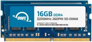 OWC 32GB (2x16GB) DDR4 3200MHz PC4-25600 CL22 1RX8 Non-ECC SODIMM 1.2V 260-pin Laptop Notebook Memory RAM Upgrade Module