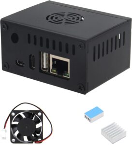 Orange Pi Zero 3 Case（N502）, Metal Case with 5V 3010 Cooling Fan and 2pcs Aluminum Heatsinks