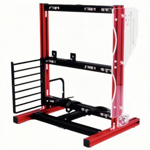 PC Frame Test Bench, Aluminum Open Air PC Case, DIY Computer Motherboard Case Rack, Water Cooling Fan Frame Chassis for Creative Assembly Support ITX ATX MATX