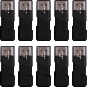 PNY 16GB Attaché 3 USB 2.0 Flash Drive, Black 10 Count (Pack of 1)