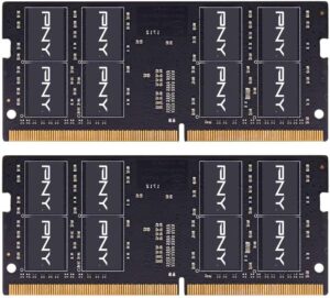 PNY Performance 64GB (2x32GB) DDR4 DRAM 3200MHz (PC4-25600) CL22 1.2V Dual Rank Notebook/Laptop (SODIMM) Computer Memory Kit – MN64GK2D43200-TB