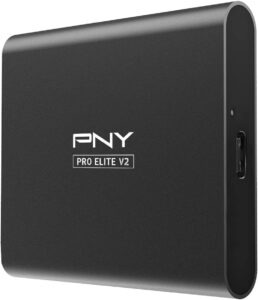 PNY Pro Elite V2 1TB USB 3.2 Gen 2×1 Type-C Portable Solid State Drive (SSD) – (PSD0CS2160-1TB-RB)