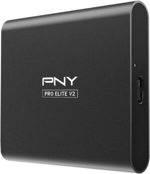 PNY Pro Elite V2 1TB USB 3.2 Gen 2x1 Type-C Portable Solid State Drive (SSD) – (PSD0CS2160-1TB-RB)