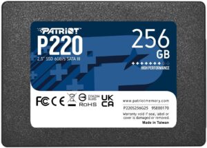 Patriot Memory P220 256GB Internal SSD – SATA 3 2.5″ – Solid State Drive – P220S256G25