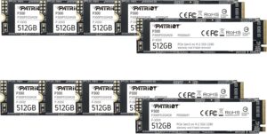 Patriot P300 512GB Internal SSD - NVMe PCIe Gen 3x4 - M.2 2280 - Solid State Drive - 10 Pack