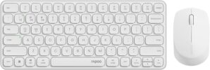 Rapoo 9010M Multi-Device Keyboard and Mouse Combo, 2.4GHz/Bluetooth 5.0/4.0 Wireless Keyboard & Mouse Set for Windows/Mac/Linux/Chrome, Support 4 Devices, Low-Profile Silent Click, Battery Powered