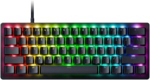 Razer Huntsman V3 Pro Mini 60% Gaming Keyboard: Analog Optical Switches w/Rapid Trigger & Adjustable Actuation - Onboard Adjustments - Dual-Purpose Mod Keys - Doubleshot PBT Keycaps - Black… (Renewed)