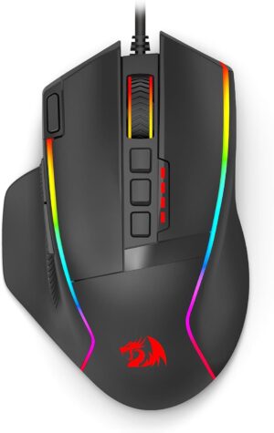 Redragon Gaming Mouse, Wired Gaming Mouse 26,000 DPI Opitacl Sensor, Ergonomic Mouse with Fire Button, Macro Editing Programmable RGB Mouse for Laptap/PC/Mac