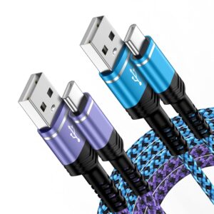 Samsung A15 5G Charger Cable Fast Charging Cord 6FT 2 Pack 3.1A Type A to USB C Android Phone Power Cord for Samsung Galaxy A16 A35 A55 S24 Ultra S23 FE A25 A14 A54 A13 S22 S21 iPhone 15 Pro Max Plus