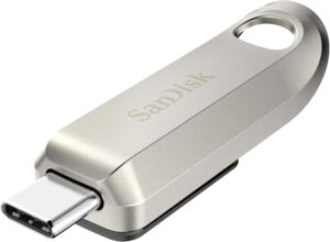 SanDisk 128GB Ultra Luxe USB Type-C Flash Drive – Up to 400MB/s, USB 3.2 Gen 1, Premium Metal Design – SDCZ75-128G-G46