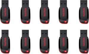 SanDisk 8GB Cruzer Blade USB 2.0 Flash Memory Drive SDCZ50-008G (10 Pack)
