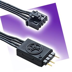 Standard 3-Pin ARGB Adapter for NZXT RGB and Fan Controller, HUE+ and HUE 2 Controller, RGB Core Controller, and N5 and N7 Motherboard RGB