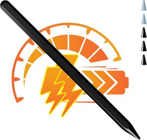 Stylus Pen for Apple iPad 9th&10th Generation(2018-2024),3X Battery Life, USB-C Fast Charging (10 Min), iPencil, Tilt & Palm Rejection, Compatible w/6-10 iPad Pencil,Pro (M2/M4), Air, Mini