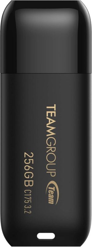 TEAMGROUP C175 256GB USB 3.2 Gen 1 (USB 3.1/3.0) Read 100MB/s Flash Thumb Drive,Memory Stick Compatible with Computer/Laptop Matte Black TC1753256GB01