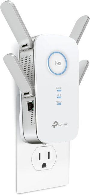 TP-Link AC2600 WiFi Extender(RE650), Up to 2600Mbps, Dual Band WiFi Range Extender, Gigabit port, Internet Booster, Repeater, Access Point,4x4 MU-MIMO