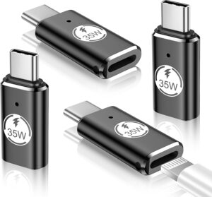 Temdan Lightning to USB C Adapter (4 Pack) for iPhone 15/16 Pro/16 Pro Max/16 Plus,Type C Charger Connector,Support Charging & Data Transfer,for iPhone 15/16 Charger Adapter Not for Audio/OTG-35W