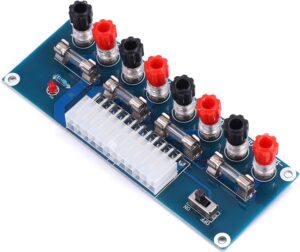 Teyleten Robot XH-M229 24 Pins Benchtop Power Board Computer ATX Power Supply Breakout Adapter Module Desktop Computer Chassis Power Supply ATX Transfer to Adapte Board 3.3V 5V 12V 1pcs