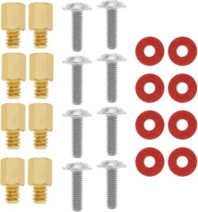 The Lord of the Tools 60PCS 6-32 M3 Brass Motherboard Standoffs Screws Washers Kit for Computer Case Replacement PC Motherboard Riser Repair Screws Spacers